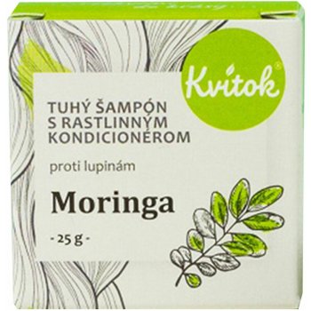 Kvítok tuhý šampon s kondicionérem proti lupům Moringa 50 g