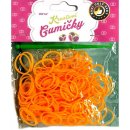 Loom Bands pletací gumičky svítící ve tmě oranžové 200ks + háček