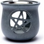 Mani Bhadra Mani Bhadra Kadidelnice Vykuřovací miska Pentacle Mastek šedý, 8,5 x 9 cm – Hledejceny.cz