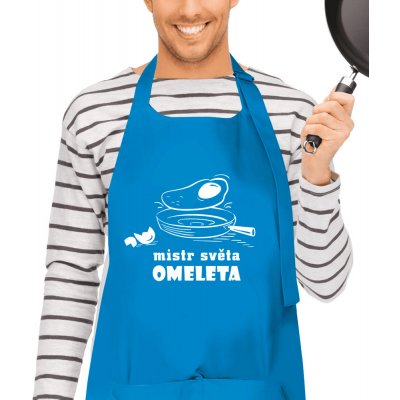 Kariban Zástěra na vaření Mistr světa omeleta Modrá Lagoon