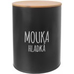 Orion dóza plech dřevo Mouka hladká dekor Black 2,3 l – Zboží Mobilmania