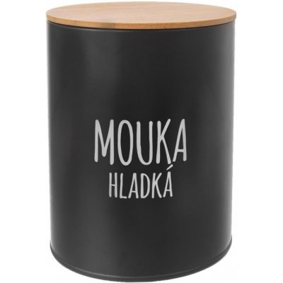 Orion dóza plech dřevo Mouka hladká dekor Black 2,3 l – Zboží Mobilmania