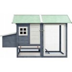 vidaXL Kurník šedý z masivního borovicové a jedlového dřeva 170 x 81 x 110 cm – Zbozi.Blesk.cz