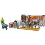 BRUDER 62611 Bworld Stáj pro krávy kráva tele a farmář – Hledejceny.cz