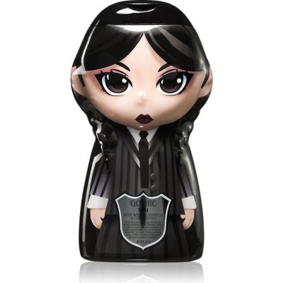 Wednesday Gothic Cursed šampón, kondicionér a sprchový gel 3 v 1 pro děti 400 ml – Sleviste.cz