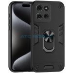 Shield4U Shockproof Motorola Moto G75 5G černý s kroužkem – Sleviste.cz
