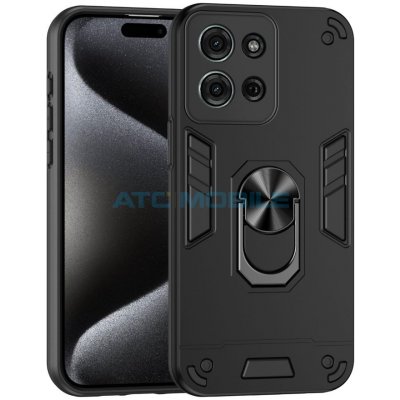 Shield4U Shockproof Motorola Moto G75 5G černý s kroužkem – Sleviste.cz