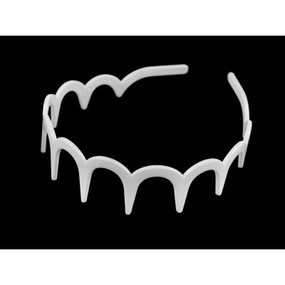 Plastová čelenka do vlasů Varianta: 1 bílá, Balení: 1 ks – Zboží Dáma