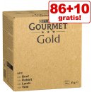 Gourmet Gold Vydatná pěna hovězí králík jehněčí telecí 96 x 85 g