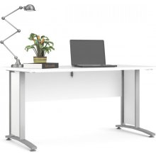 Tvilum Psací stůl Office I bílý/stříbrno-šedý