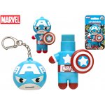 Avengers Lip Smacker balzám na rty/klíčenka Kapitán Amerika s příchutí borůvky na kartě 4 g – Zboží Dáma