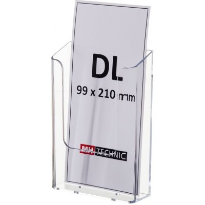 MH Technic s.r.o. Nástěnný zásobník na letáky DL, transparentní – Zboží Dáma