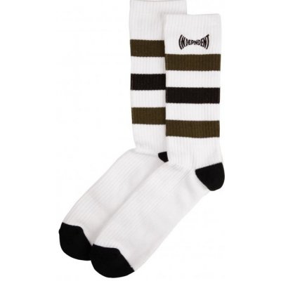 Independent ponožky Span Stripe Socks White Olive