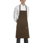Egochef Hnědá zástěra ke krku s kapsou E-6103009C – Hledejceny.cz