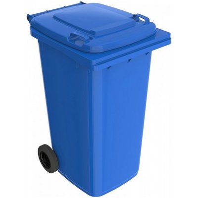 HTI Plastová popelnice 240 l, modrá – Zboží Mobilmania