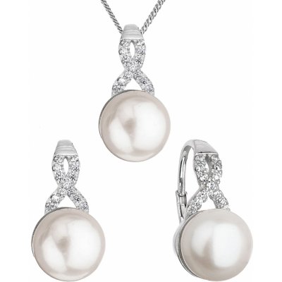Pavona perlová souprava s bílou říční perlou a zirkony 29082.1 – Zboží Mobilmania