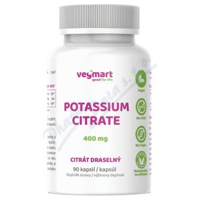 Vegmart Potassium Citrate 400 mg 90 kapslí – Hledejceny.cz