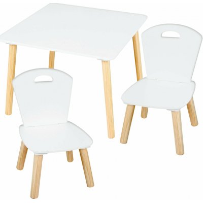 Ricokids Dětský stolek se dvěma židlemi bílá – Hledejceny.cz