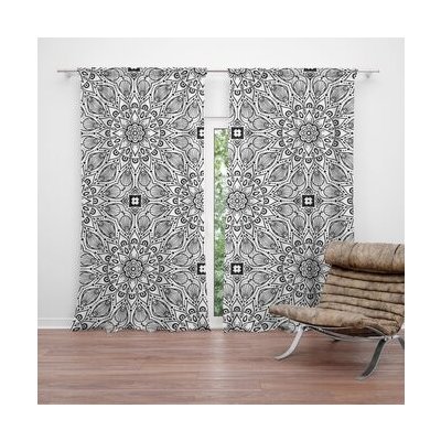 Sablio Závěs Bílé mehendi: 2ks 140x250cm – Hledejceny.cz