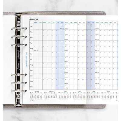 Filofax horizontální kalendář 2021 plánovací AJ A5 UH 21 68506 – Zboží Mobilmania
