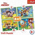 TREFL Mickeyho klubík: S přáteli 4v1 12,15,20,24 dílků – Sleviste.cz