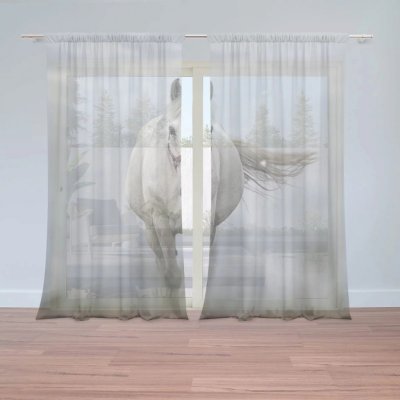 Záclony Bílý kůň 3: 2 ks - 150x250 cm - Sablio – Hledejceny.cz