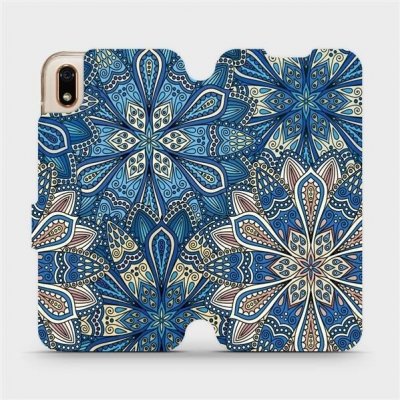 Pouzdro Mobiwear Flipové Huawei Y5 2019 / Honor 8S - V108P Modré mandala květy – Zboží Mobilmania