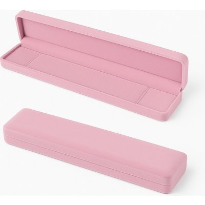 SARINES Luxusní dlouhá růžová sametová dárková krabička S1354 – Hledejceny.cz