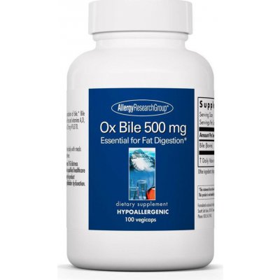 Allergy Research Group Ox bile 500 mg hovězí žluč 100 kapslí – Hledejceny.cz