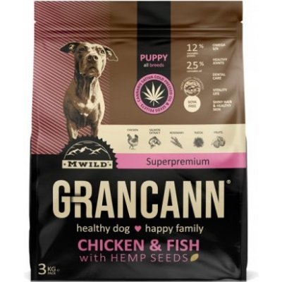 Grancann Chicken & Fish with Hemp seeds-Puppy all breeds Balení: 3 kg