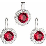 Pavona Sada šperků s krystaly Swarovski náušnice a přívěsek červené kulaté 39107.3 – Zboží Mobilmania