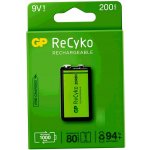 GP Recyko 6F22 9V 200 mAh 1ks 1032521020 – Zboží Živě