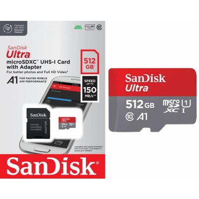 SanDisk microSDXC UHS-I U1 512 GB SDSQUAC-512G-GN6MA – Zboží Živě