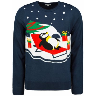 Frogies pánský svetr Penguin modrá bílá – Zboží Mobilmania