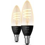 Philips Hue White Ambiance 4.6W 550 Filament svíčka E14 2ks – Zboží Živě