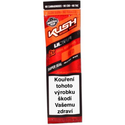 True Hemp Blunt Kush Herbal Hemp Wraps Ultra Red 2 ks
