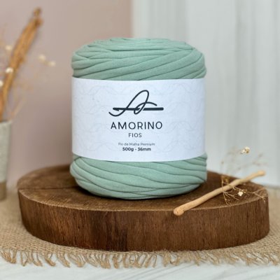 Amorino Fios Textilní špagáty Amorino Fio - Premium 36mm Verde Chá – Zboží Dáma