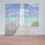 Sablio Záclony Molo na pláži: 2ks 150x250cm – Hledejceny.cz