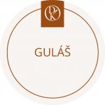 Davídkovo koření Etiketa Guláš béžová průměr 4,5 cm 1 ks – Zboží Dáma