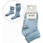 Dětské protiskluzové ponožky s volným lemem- mix barev Modrá – Zboží Dáma