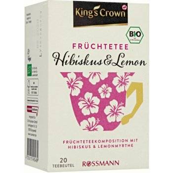 King's Crown Bio ovocný čaj s ibiškem a citrónem 20 ks 40 g