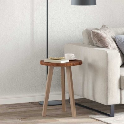 Omaxi 788627 Deska stolu Tmavě hnědá 40 x 2,5 cm (kruh) Pevné dubové dřevo – Zboží Dáma