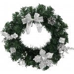 Chomik VÁNOČNÍ VĚNEC 30 CM STŘÍBRNÝ *2279 – Zbozi.Blesk.cz