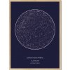 Plakát Hvězdná mapa vašeho životního okamžiku Rozměr plakátu: 40 x 50 cm, Barva pozadí: Ilustrovaná - bílá, Volba rámu: Bílý dřevěný rám