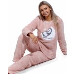 Dámské starorůžové extra teplé huňaté se spícím tučňákem na měsíci SLADKÉ SNY 1Z1660 růžová S – Hledejceny.cz