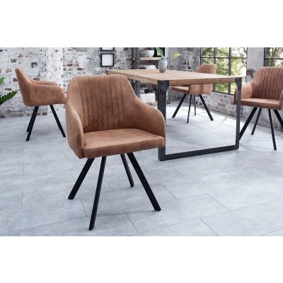 FurniGo Lucca vintage hnědá – Zboží Mobilmania