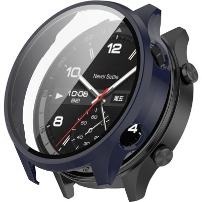 VSECHNONAMOBIL 88491 PC FULL COVER Plastový kryt se sklem pro OnePlus Watch 2R tmavomodrý – Zboží Živě