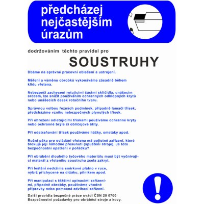 Předcházej nejčastějším úrazům - SOUSTRUHY plast 0,5mm A3 (420 x 297 mm) – Zboží Mobilmania