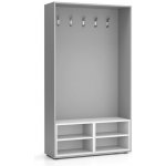 Plan Šatní stěna Border s botníkem 5 háčků šedá bílá – Zbozi.Blesk.cz