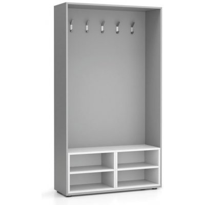 Plan Šatní stěna Border s botníkem 5 háčků šedá bílá – Zbozi.Blesk.cz